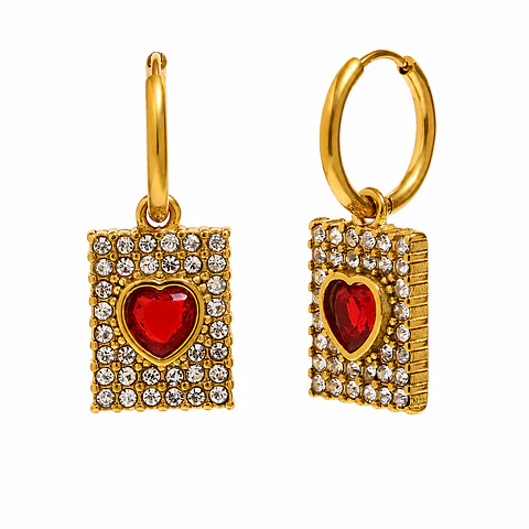 Aros Elegantes Acero 316L PVD Oro 18K 86P