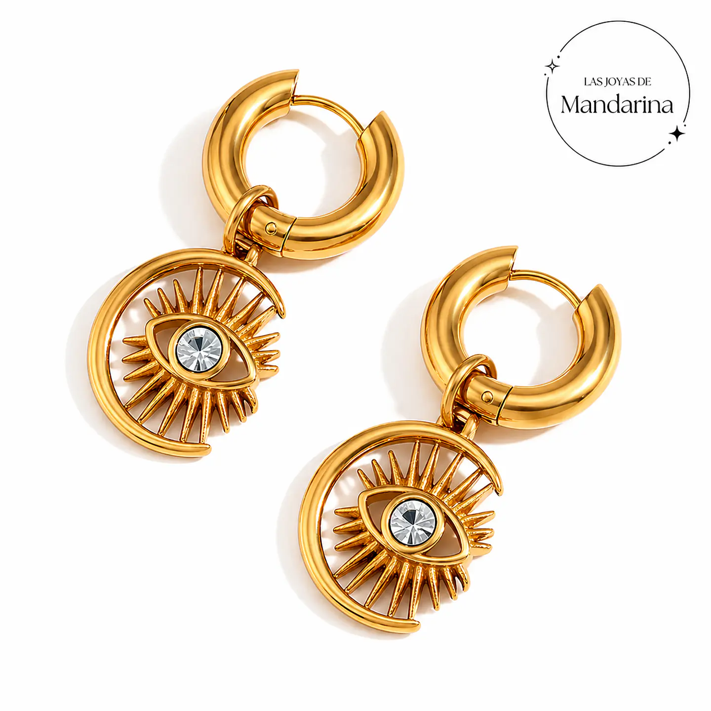 Aros Diseño Premium Acero 316L PVD Oro 18K 93P 2