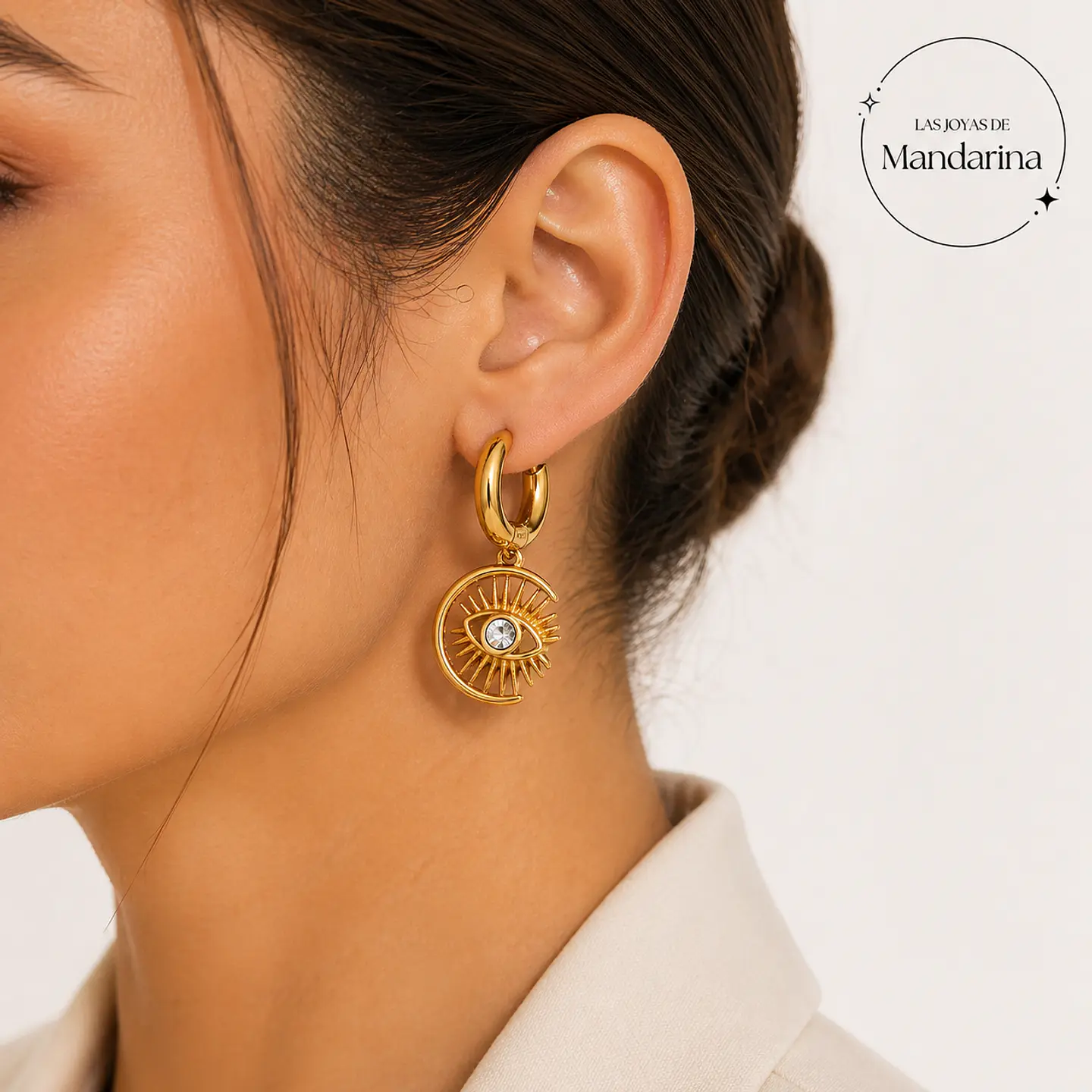 Aros Diseño Premium Acero 316L PVD Oro 18K 93P 3