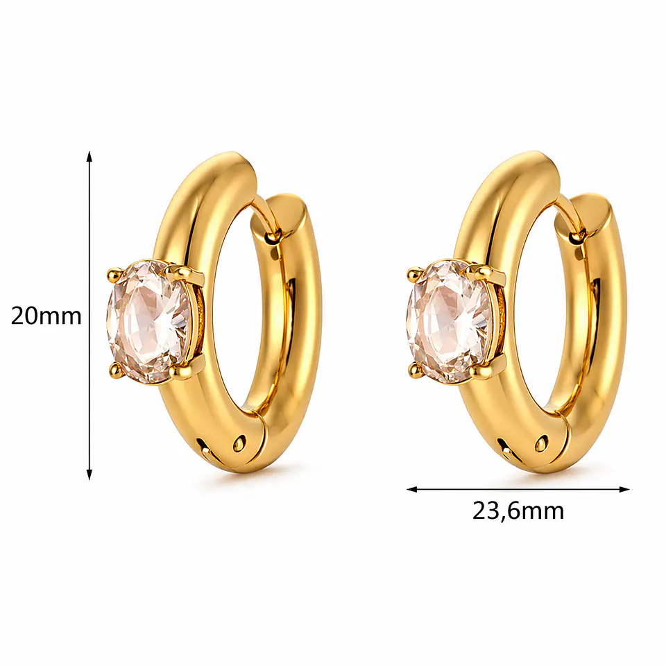 Aros Colgantes Premium Acero 316L PVD Oro 18K 110P 2