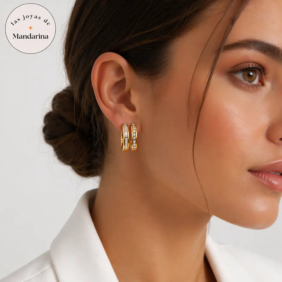Aros Delicados Acero 316L PVD Oro 18K 112P 4