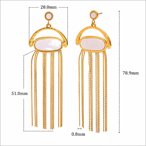 Aros Brillo Elegante Acero 316L PVD Oro 18K 113P