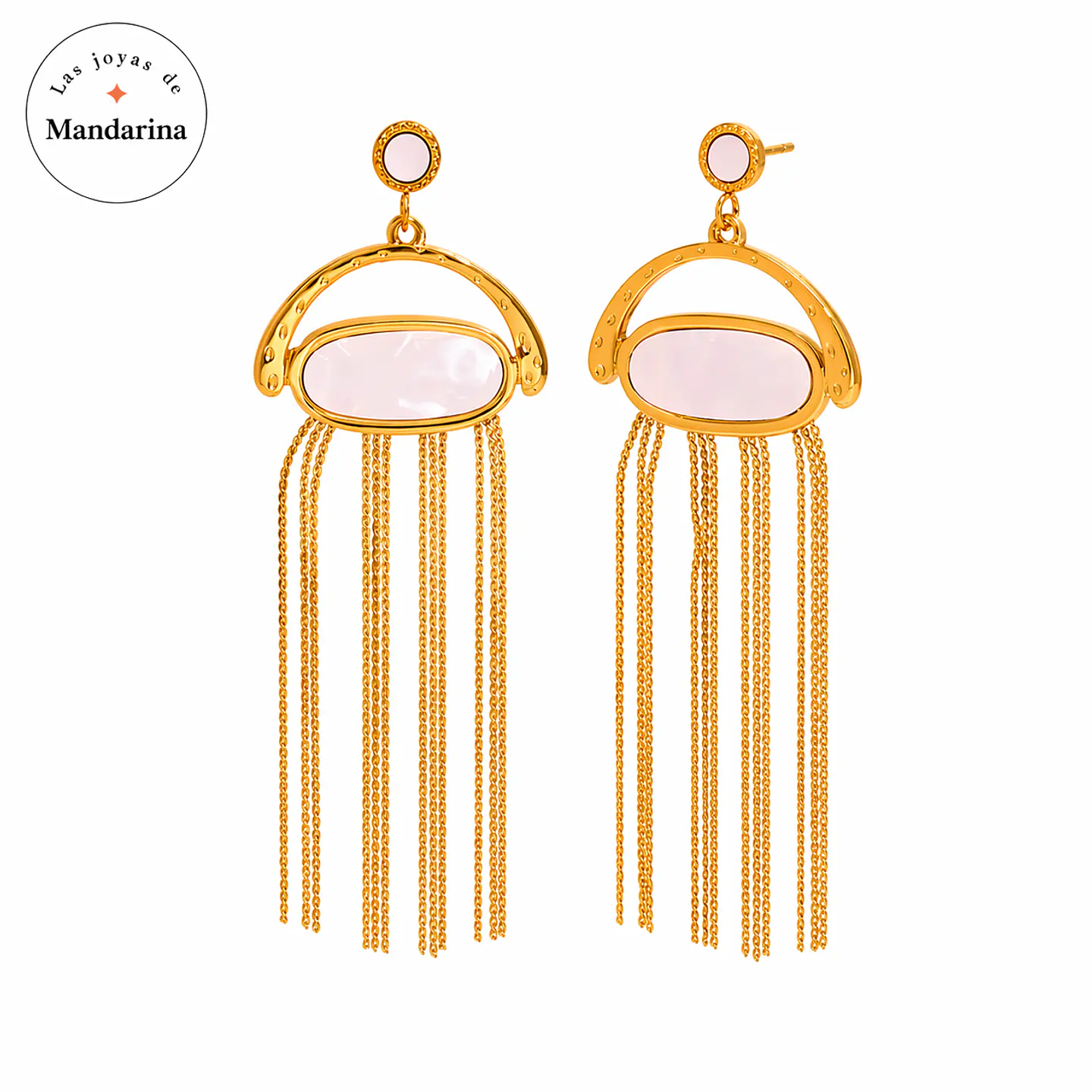 Aros Brillo Elegante Acero 316L PVD Oro 18K 113P 1