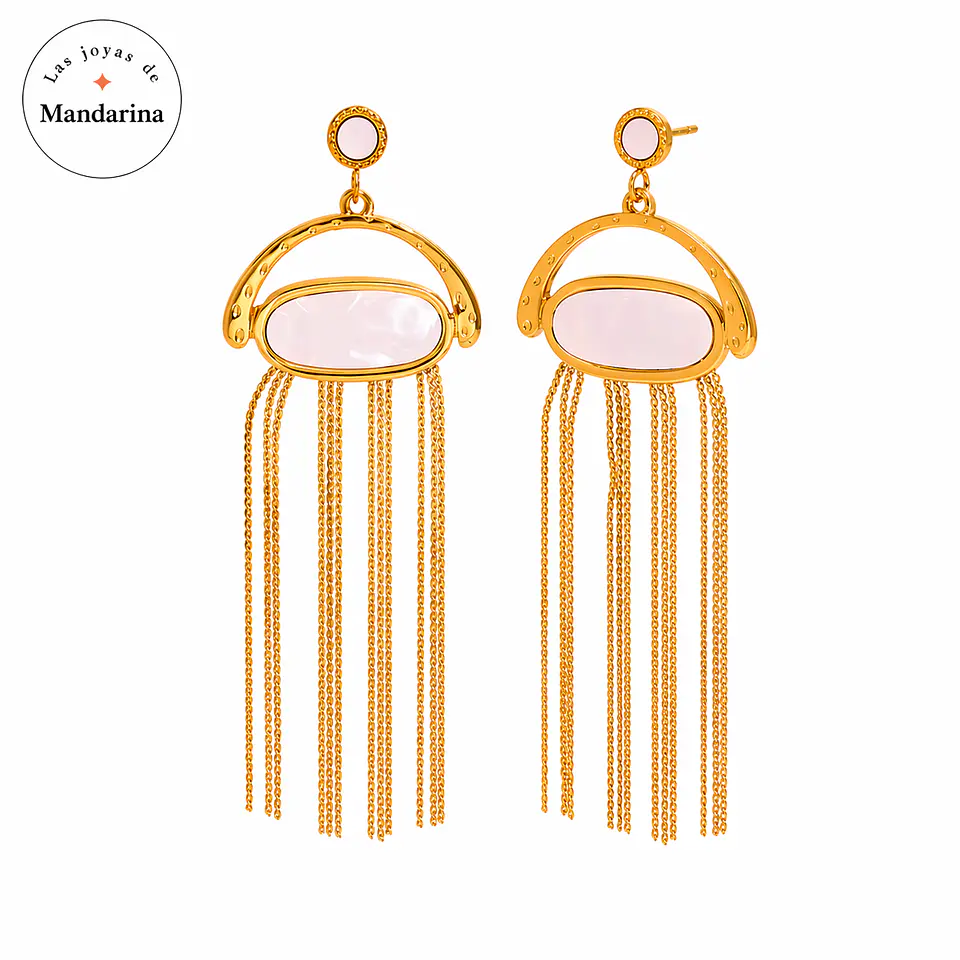 Aros Brillo Elegante Acero 316L PVD Oro 18K 113P 1