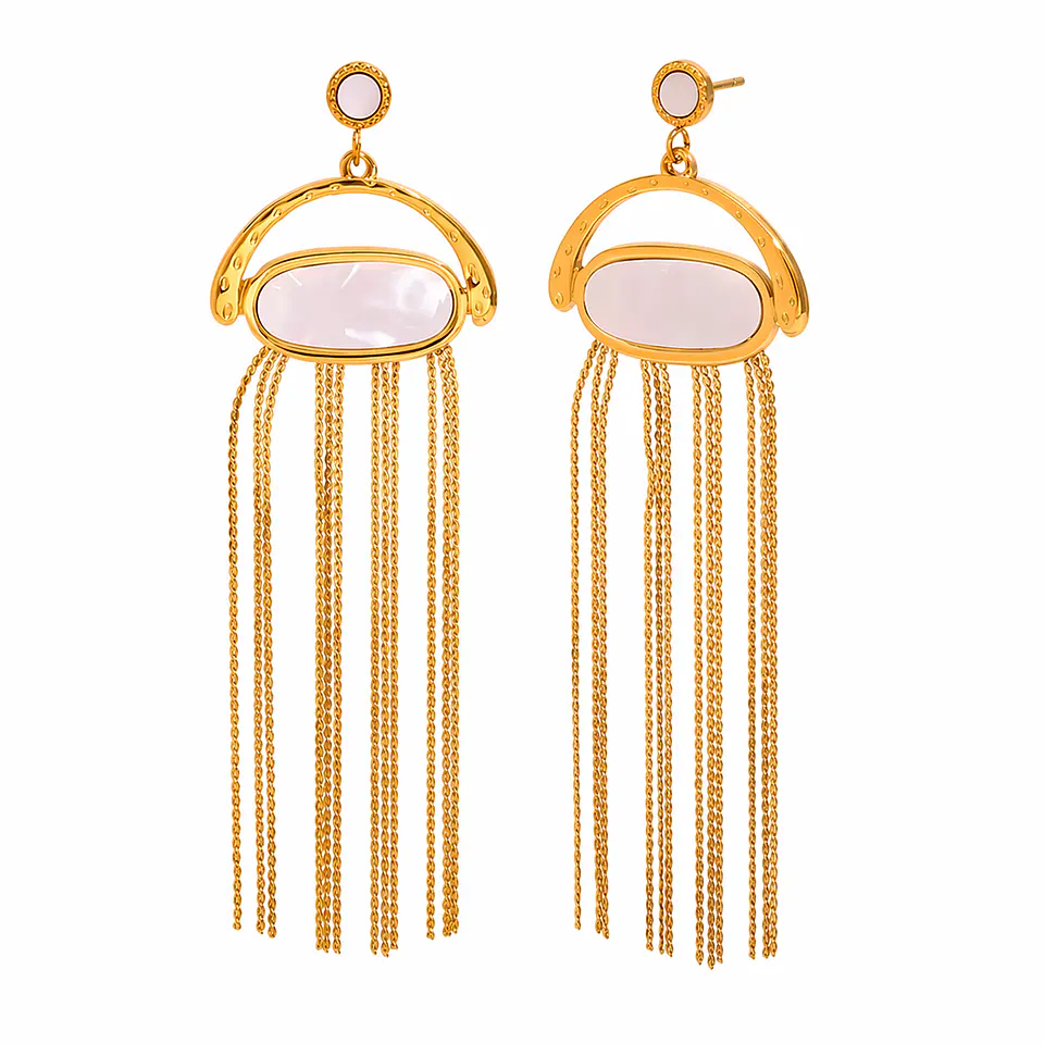 Aros Brillo Elegante Acero 316L PVD Oro 18K 113P 3