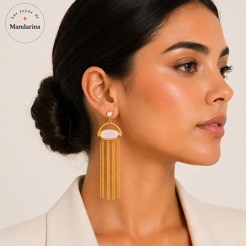 Aros Brillo Elegante Acero 316L PVD Oro 18K 113P 4