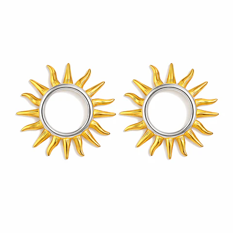 Aros Diseño Fino Acero 316L PVD Oro 18K 114P
