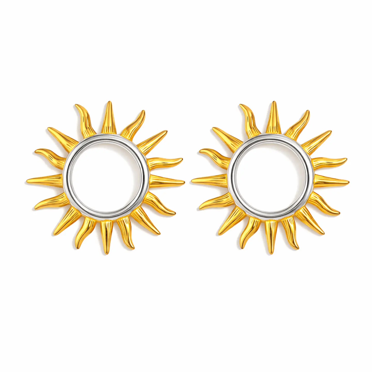 Aros Diseño Fino Acero 316L PVD Oro 18K 114P 1