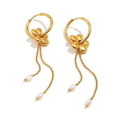Aros Elegantes Acero 316L PVD Oro 18K 117P