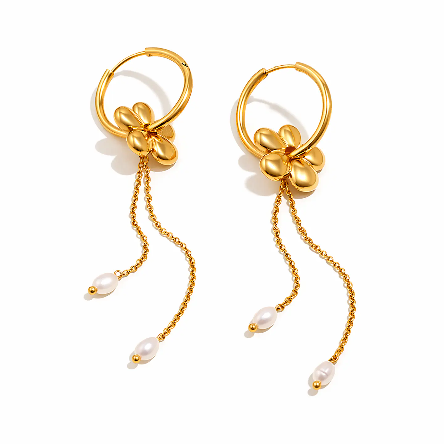 Aros Elegantes Acero 316L PVD Oro 18K 117P 2
