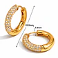 Aros Brillantes Acero 316L PVD Oro 18K 119P - Miniatura 2