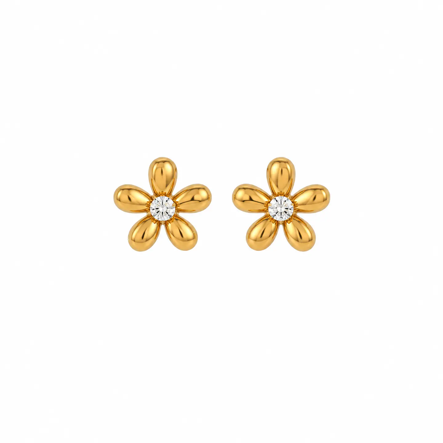 Aros Flor Dorada Premium 2