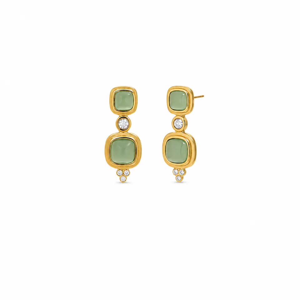 Aros Verde Esmeralda Premium 1