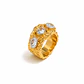 Anillo Textura Orgánica Cristal Triple - Miniatura 1
