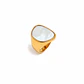 Anillo  Sello Nácar Blanco - Miniatura 1
