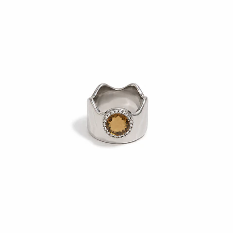 Anillo Imperial Ámbar Plata