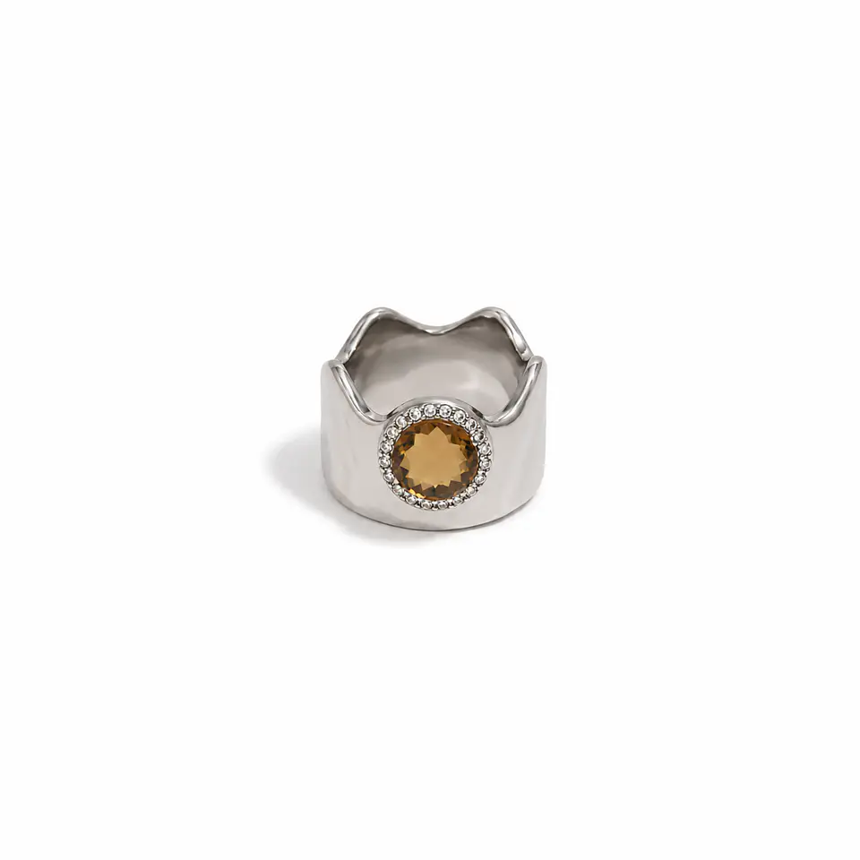 Anillo Imperial Ámbar Plata 1