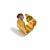 Anillo  Doble Gema Ametista y Olivina