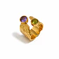 Anillo  Doble Gema Ametista y Olivina - Miniatura 1