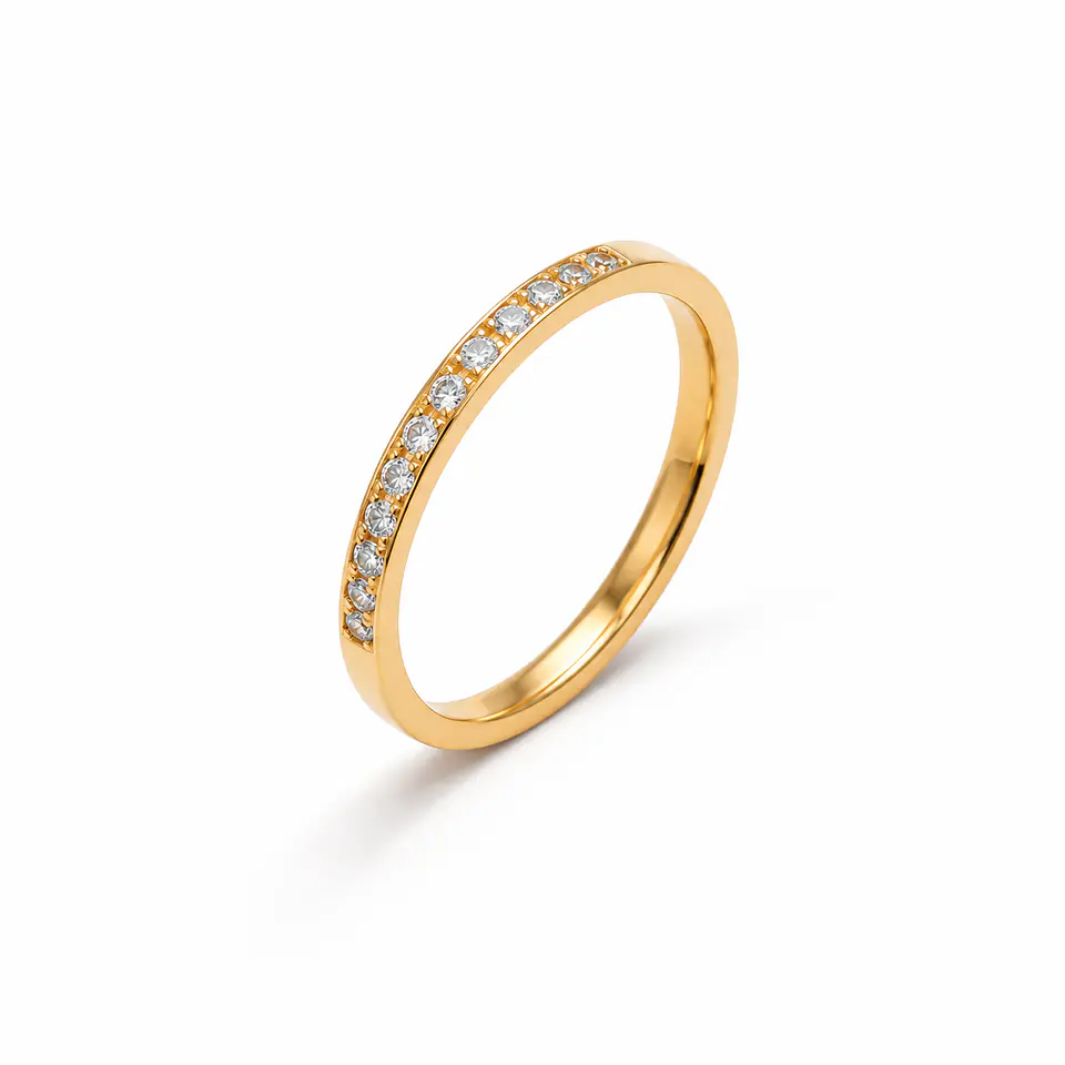 Anillo  Media Alianza Zirconias 1