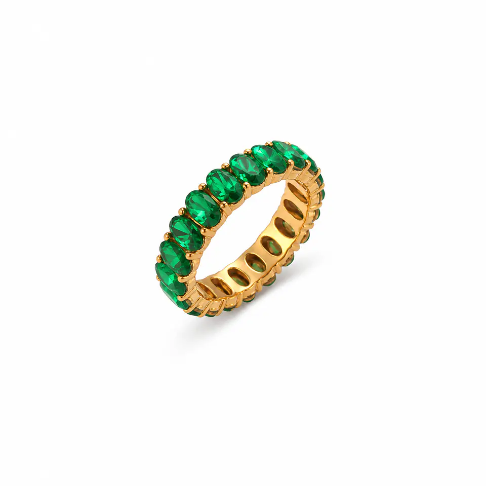 Anillo  Eternity Esmeralda 1