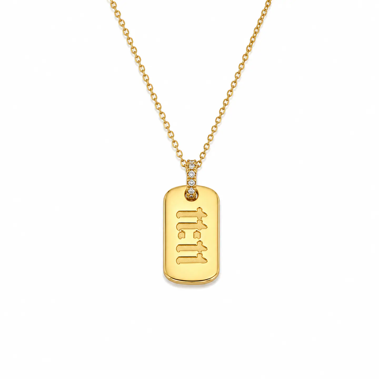 Collar  Amuleto Oriental Dorado 11:11 1