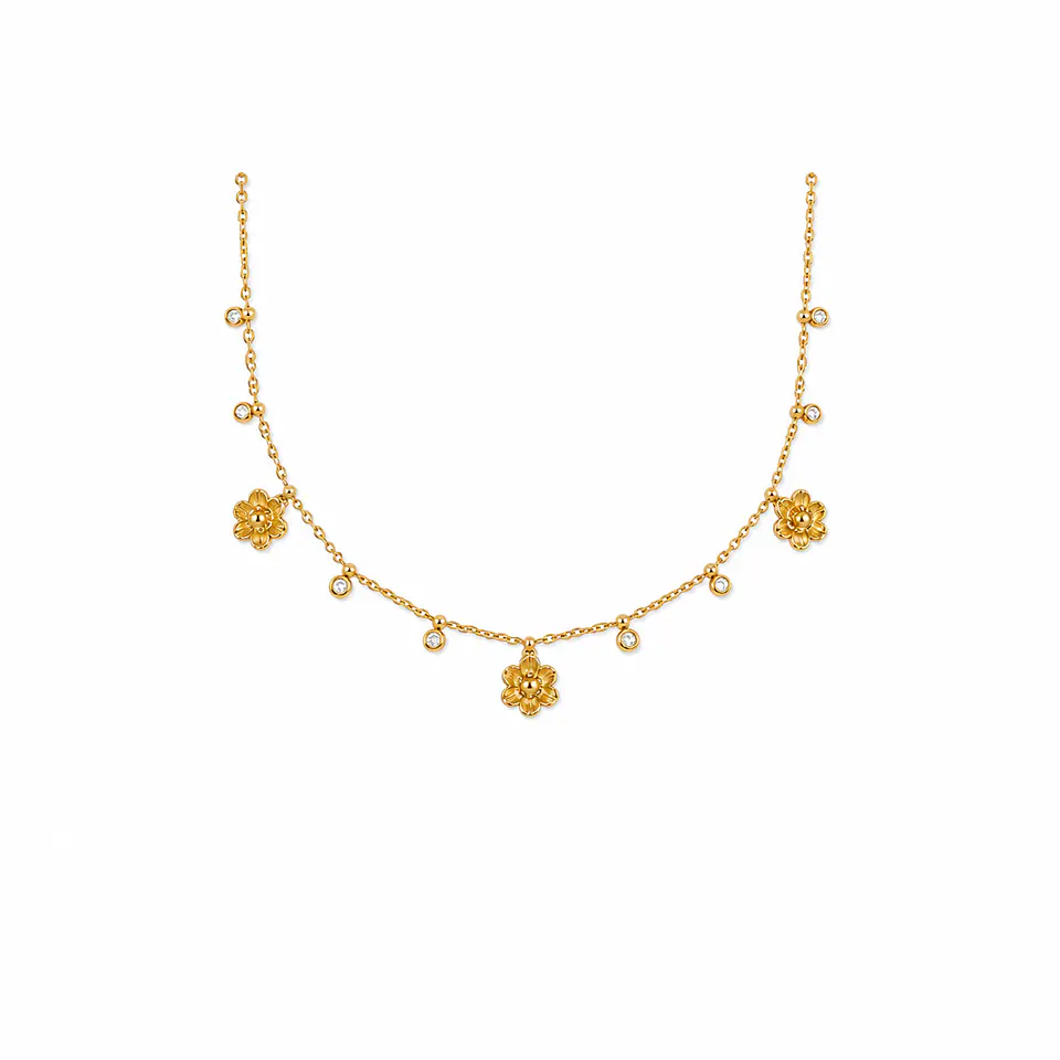 Collar  Flores Doradas 1