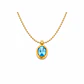 Collar Topacio Azul Oval - Miniatura 1