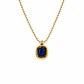 Collar Zafiro Azul Rectangular - Miniatura 1