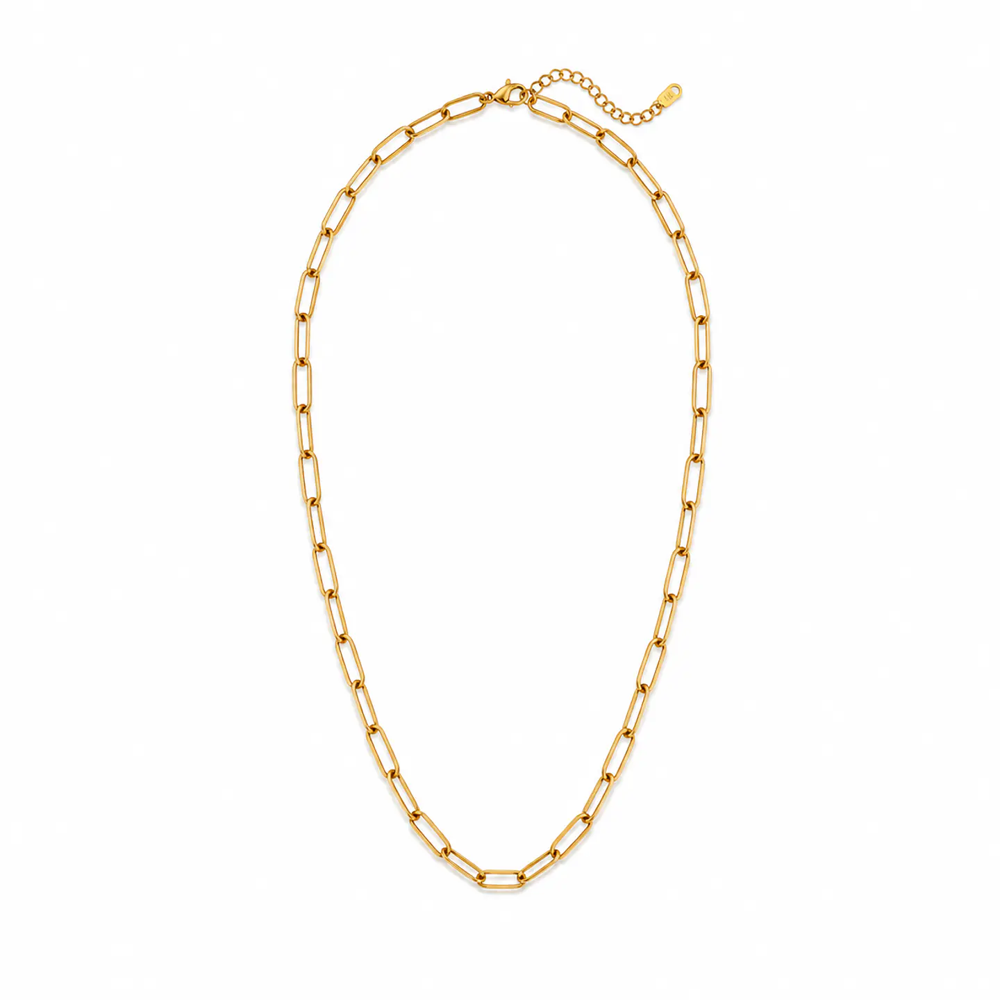 Collar Cadena Paperclip Dorada 40 cm 2