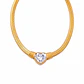Collar Corazón Cristal Blanco - Miniatura 1