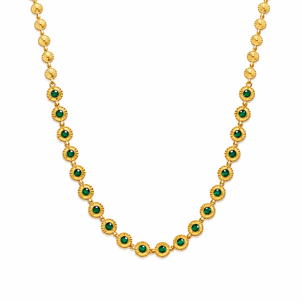 Collar Ágata verde Vintage 1