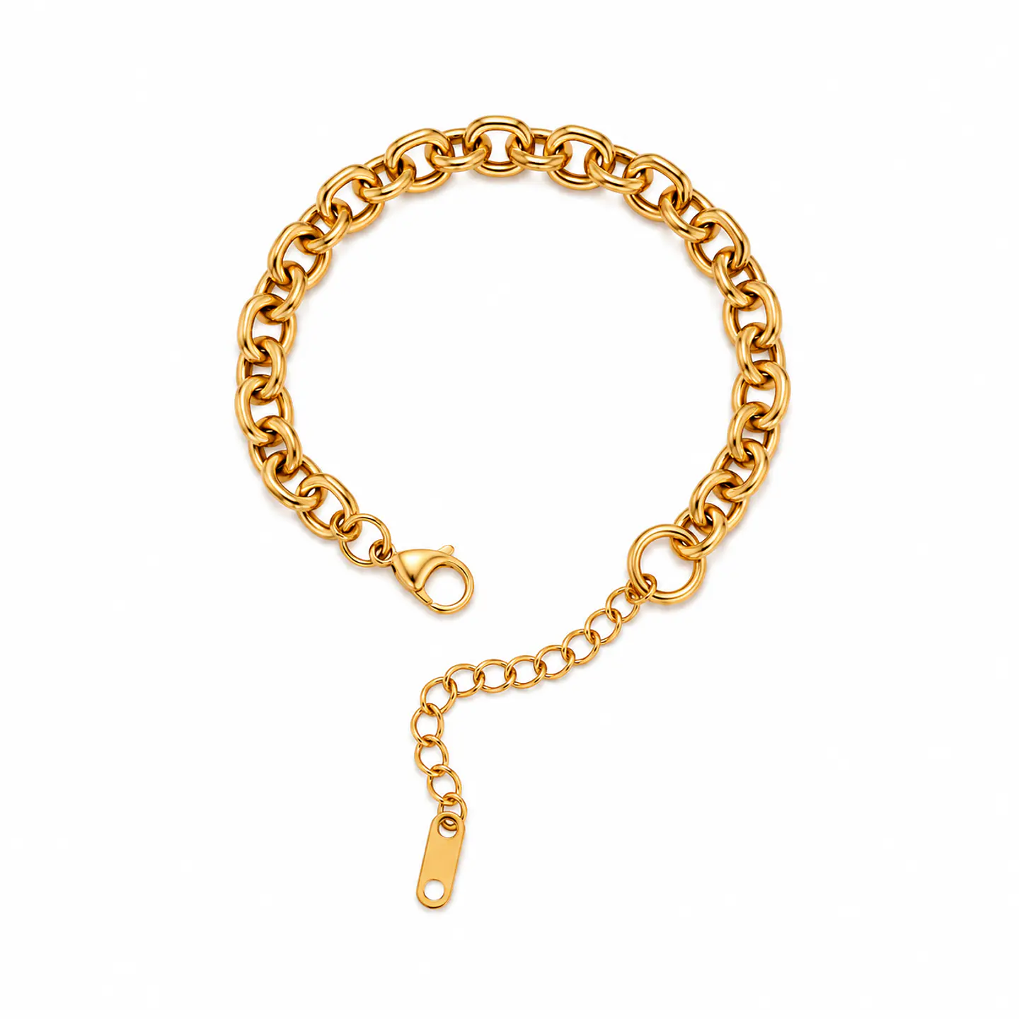 Pulsera Cadena Clásica Dorada 1