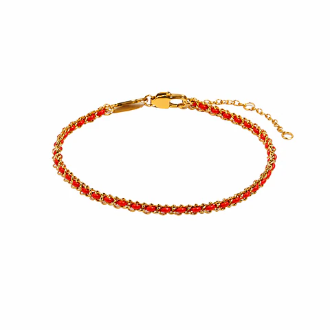Pulsera Trenzada Roja