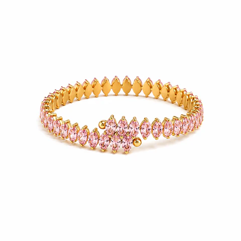 Pulsera Brazalete Rosé Zirconia