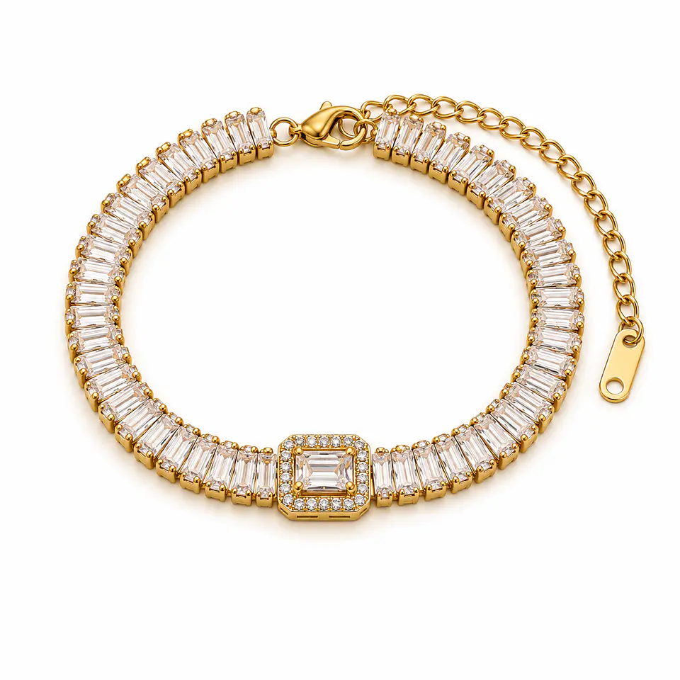 Pulsera Tennis Baguette Cristal 1