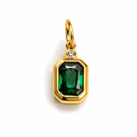 Dije Esmeralda Verde