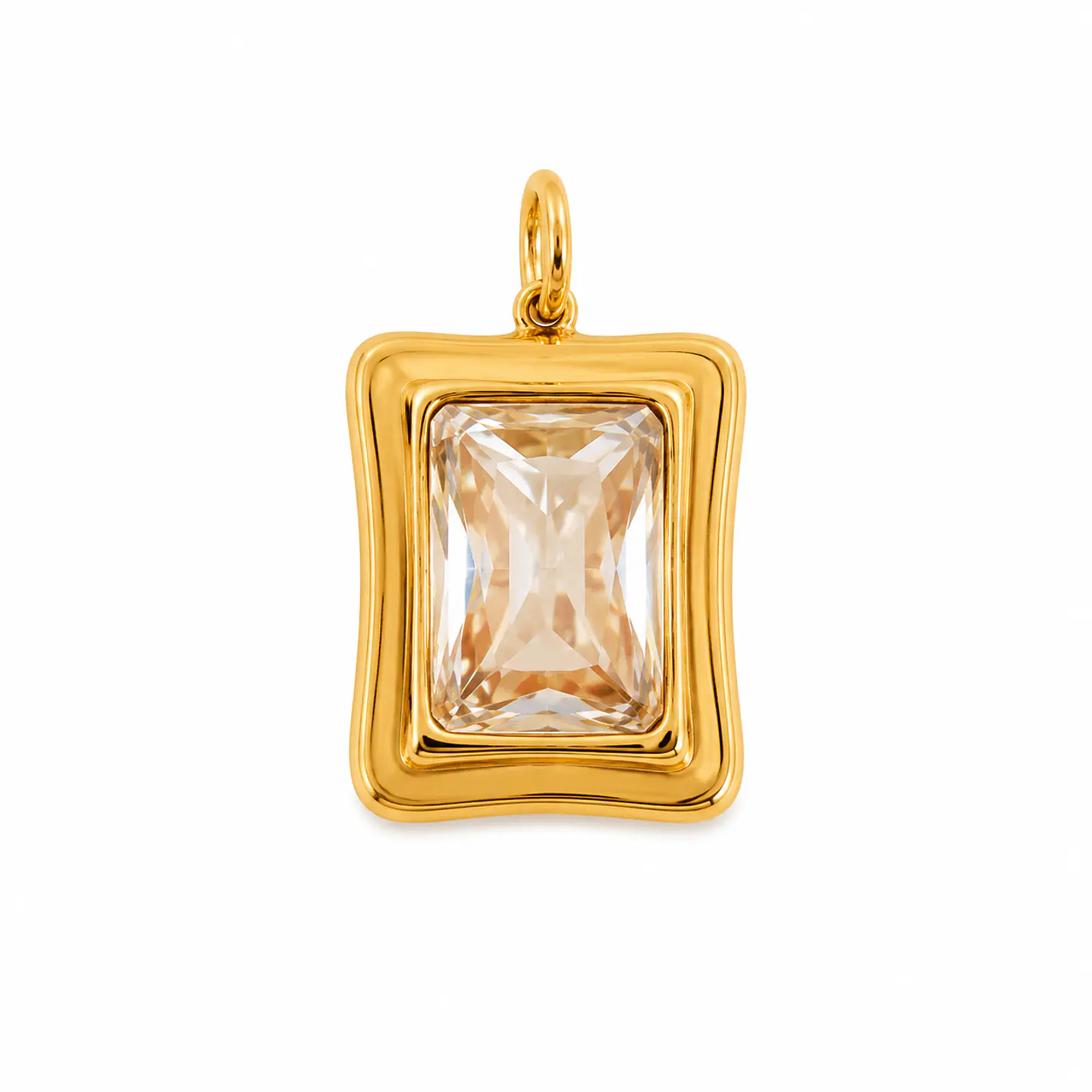 Dije Cristal Champagne Rectangular 1