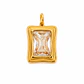 Dije Cristal Champagne Rectangular - Miniatura 1