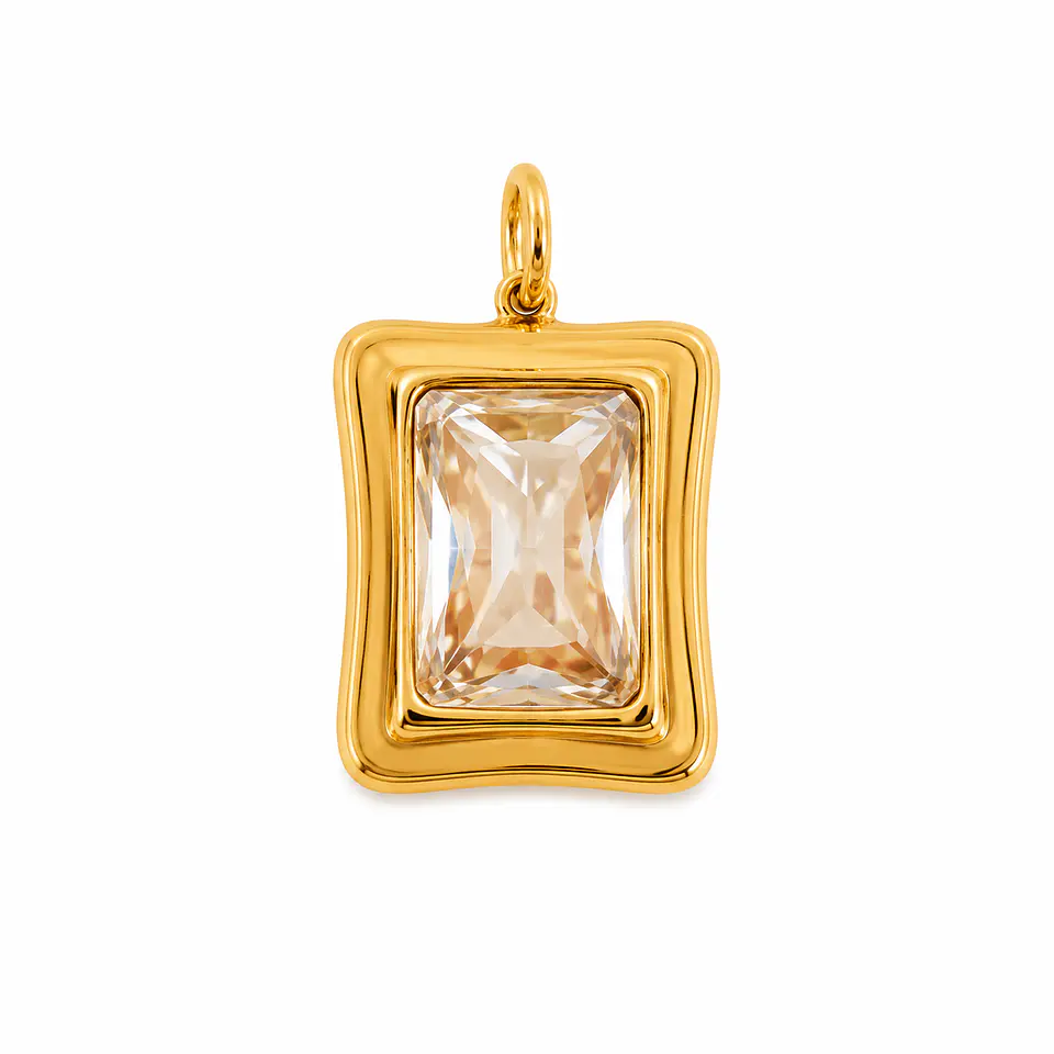 Dije Cristal Champagne Rectangular 1