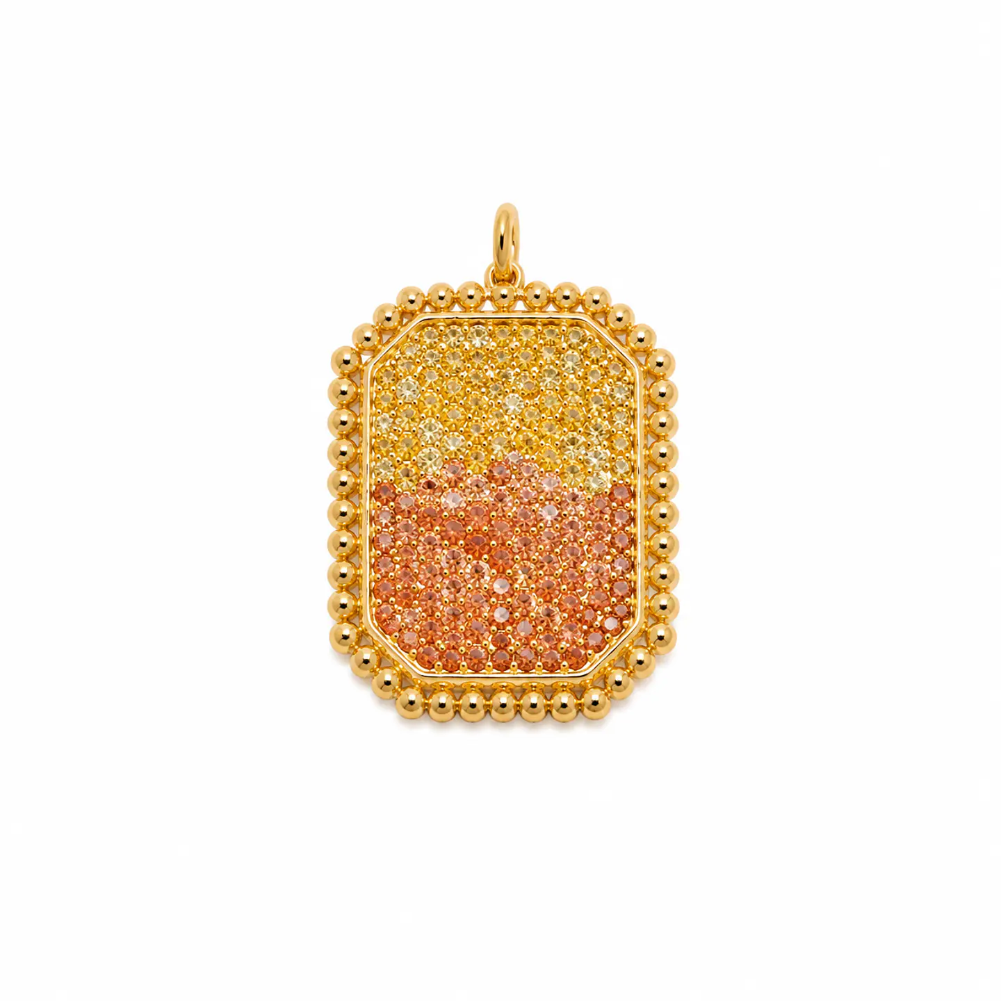 Dije Medallón Bicolor Cristal 1