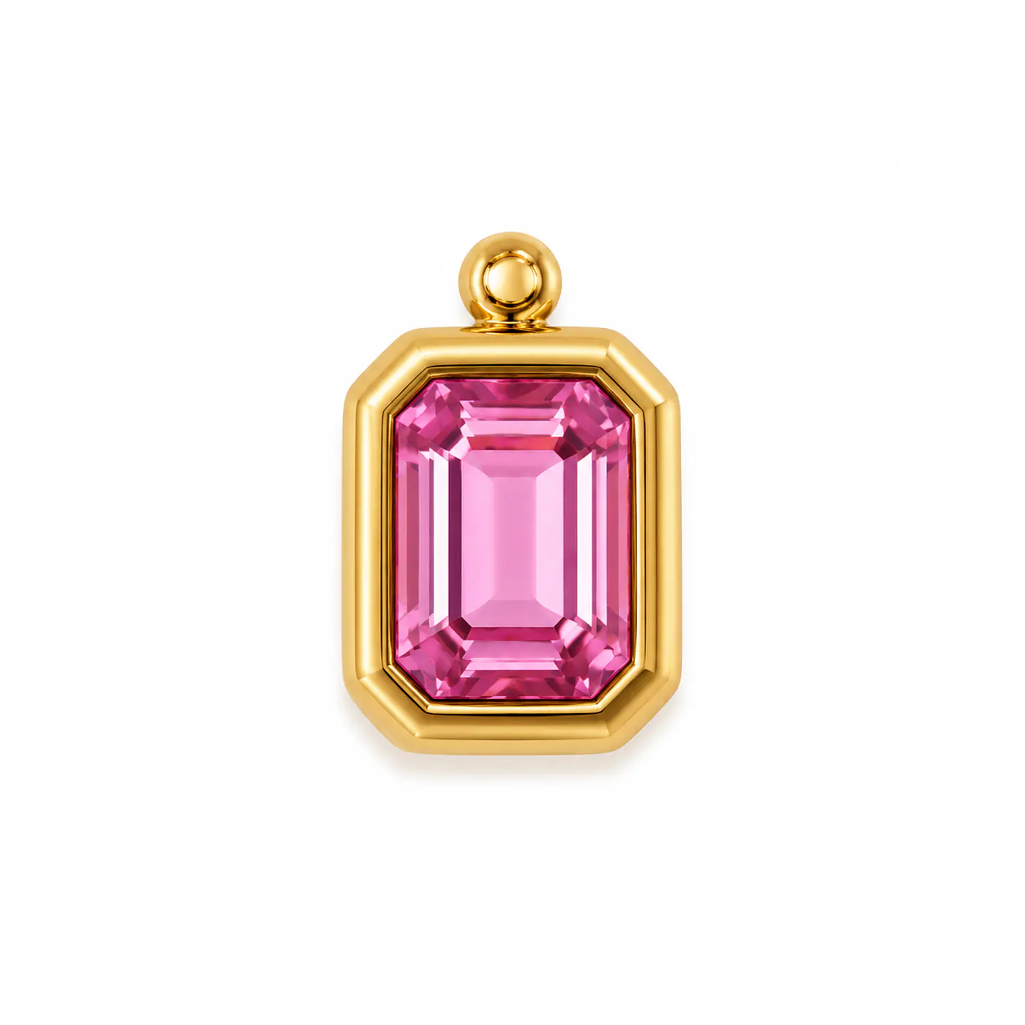 Dije Topacio azul o rosa Rectangular 1