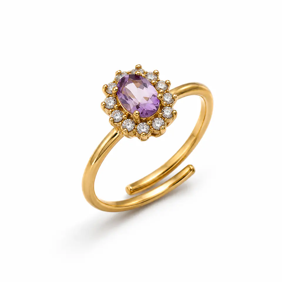 Anillo  Corona Real Cristal 2