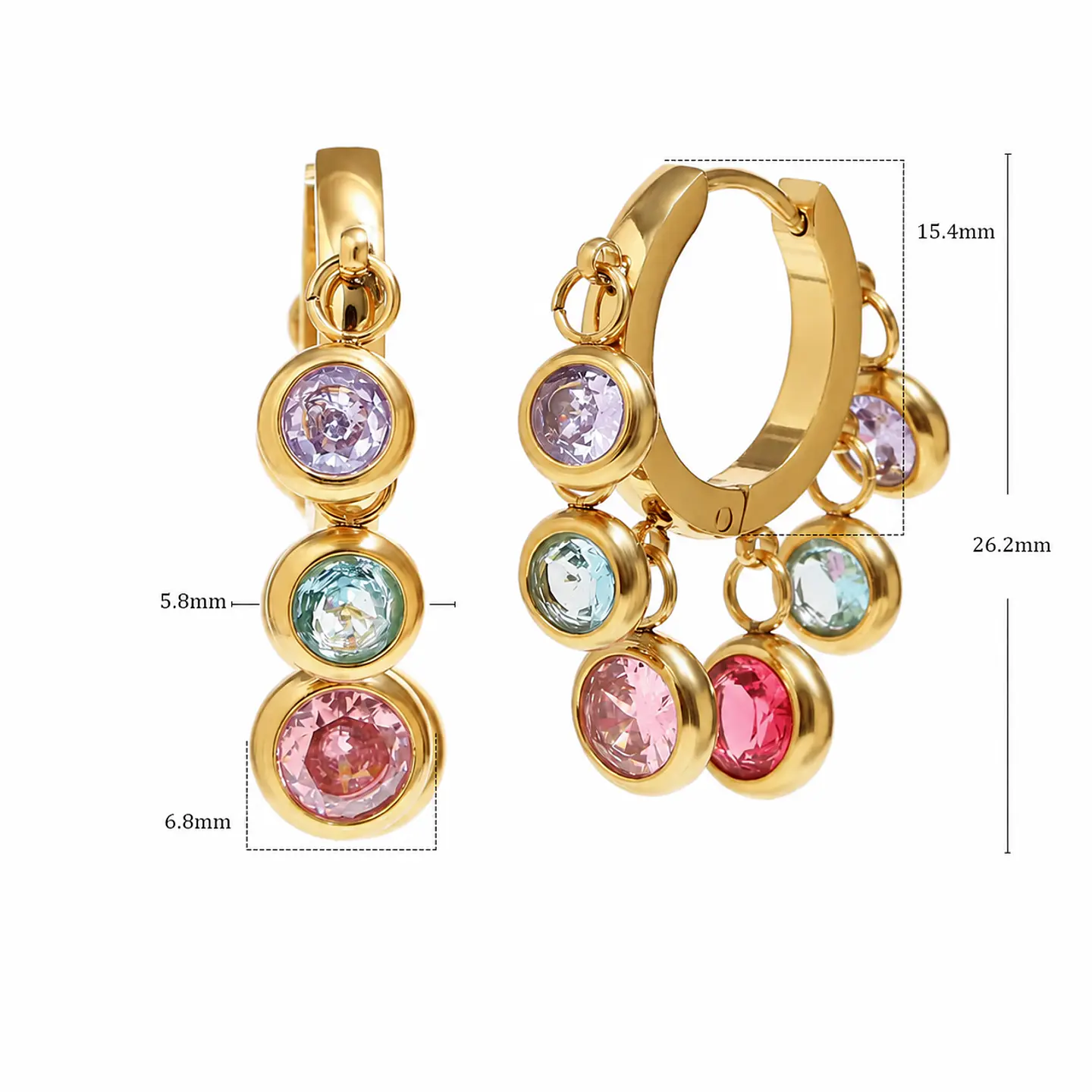 Aros Colgantes Pastel Premium  3