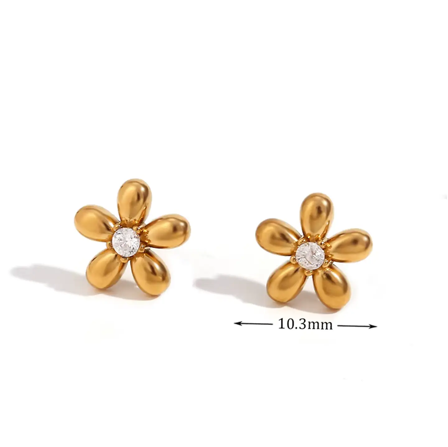 Aros Flor Dorada Premium 3
