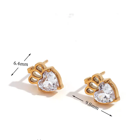 Aros Corazón Zirconia Premium