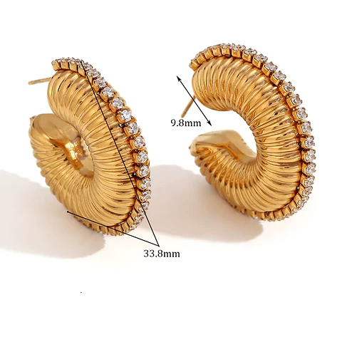 Aros Espiral Zircones