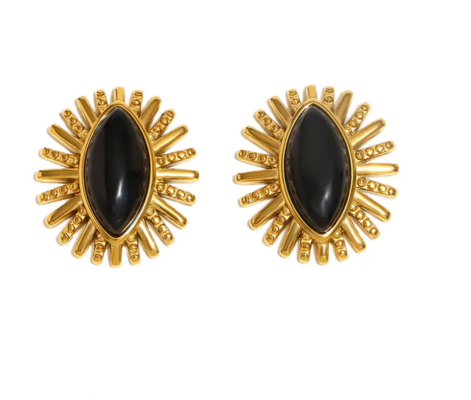Aros Sol Obsidiana Negra 1