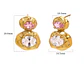 Aros Doble Cristal Rosa - Miniatura 2