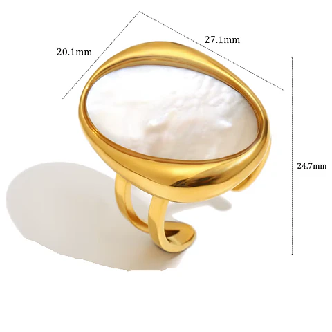 Anillo Nácar Ovalado